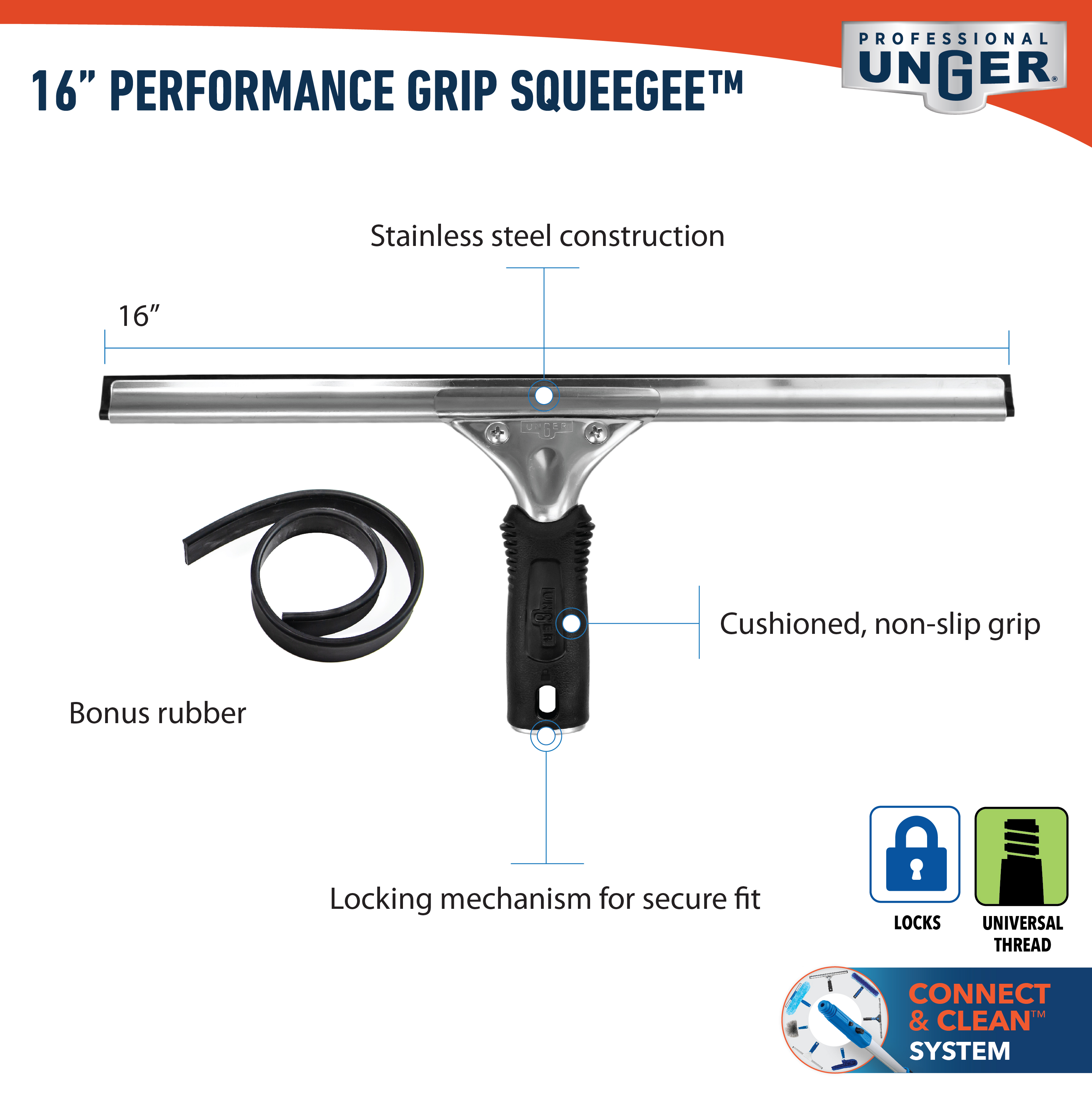 981020_UI_Unger Pro_16 inch Performance Grip Squeegee_Infographics 1