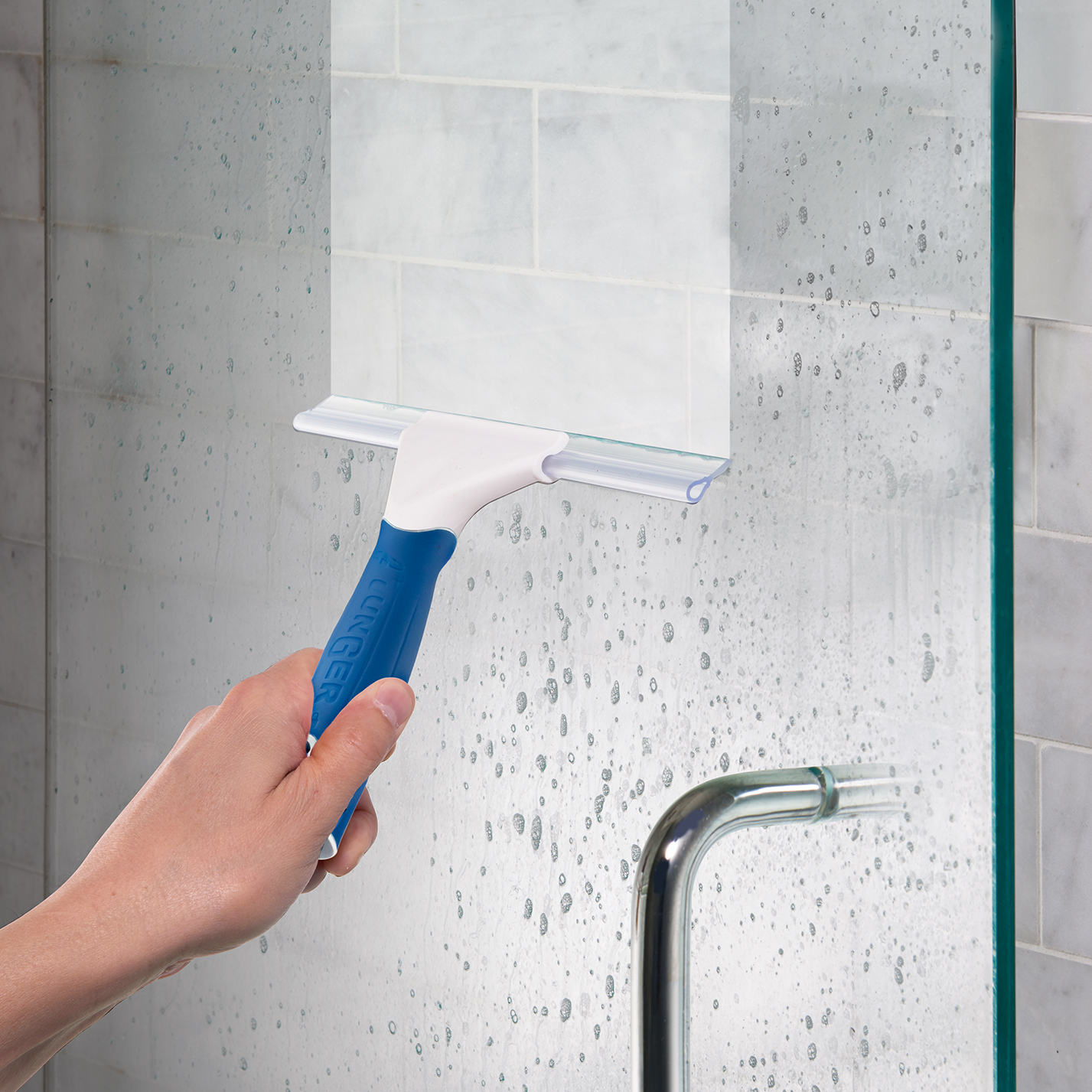 989800 Shower Squeegee in use