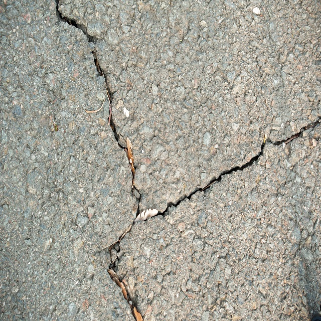 Cracked Asphalt Pavement