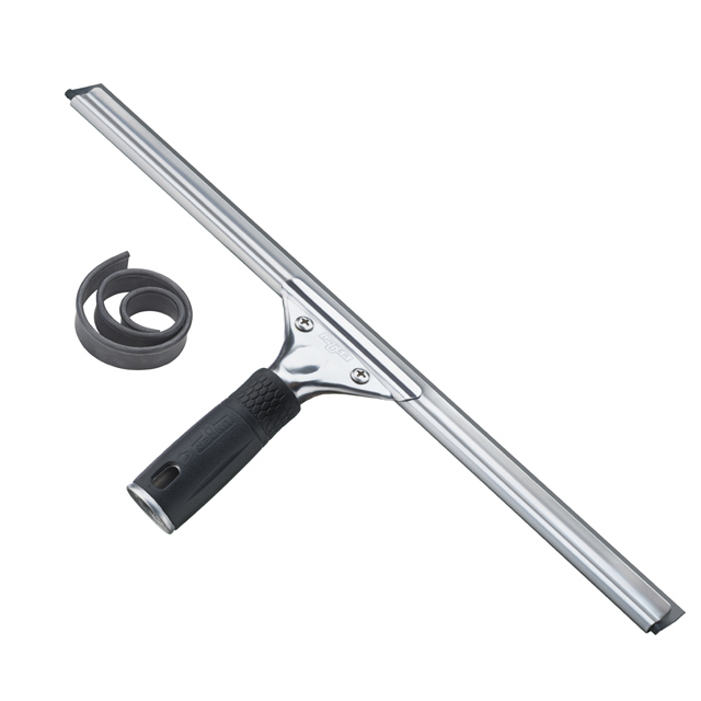 stainless steel squeegee with bonus rubber - Unger squeegees